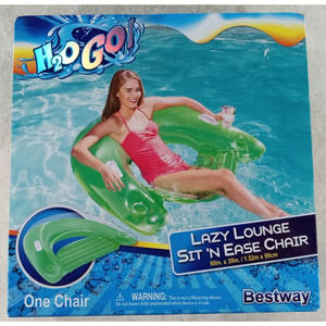 Lazy Lounge Sit N Ease Chair Float 60in x 39in Green Nee